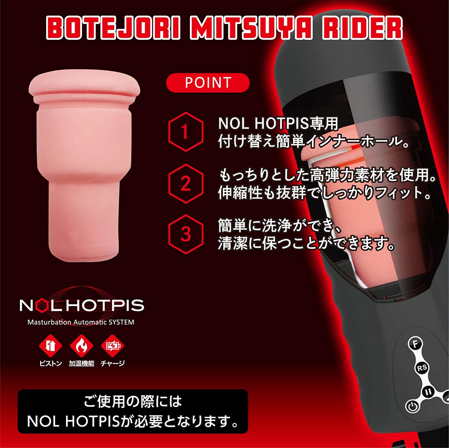 HOTPIS INNER HOLE 03 BOTEJORI MITSUYA RIDER（インナーホール 03 ボテジョリ ミツヤライダー）の製品概要05